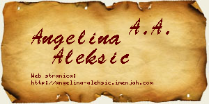 Angelina Aleksić vizit kartica